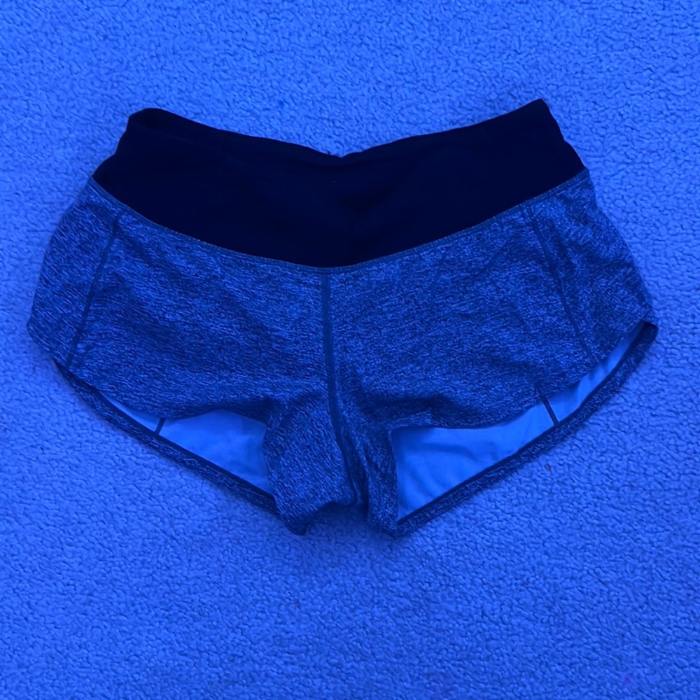 grey lulu shorts, size 4